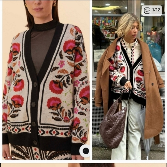 FARM Rio Sweaters - FARM Rio Multicolor Floral Cardigan